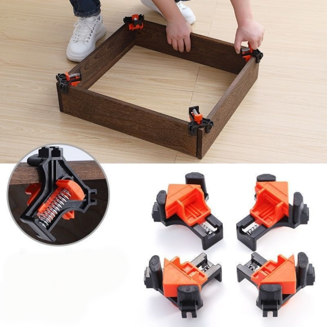 Woodworking Groove - 4 peças 90 ° Grampo de
