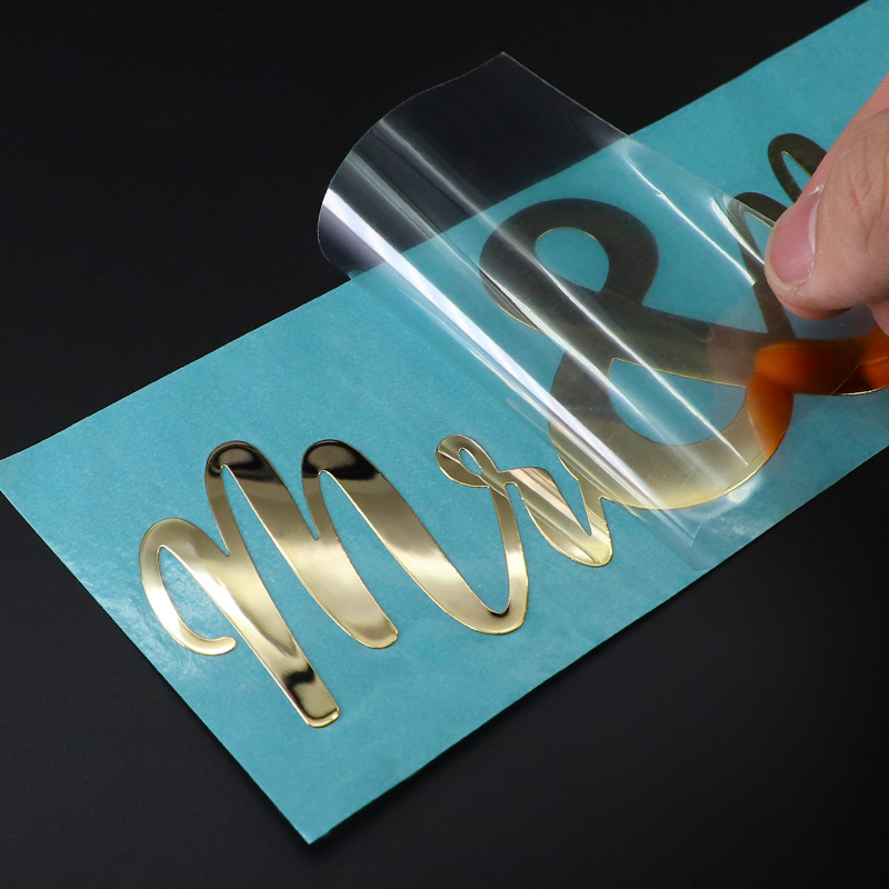 Woodworking Logos - 3D Ouro e Prata Transferência Adesivos,