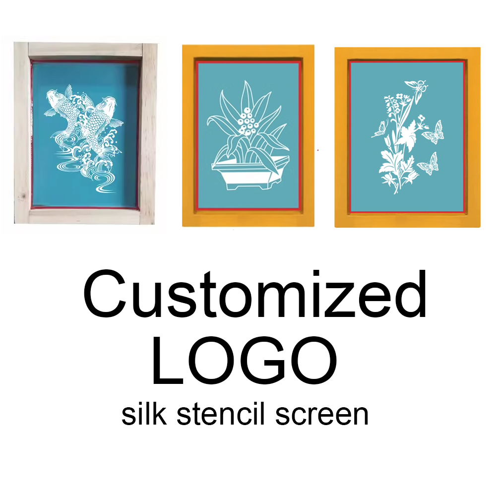 Woodworking Logos - Estêncil DIY Personalizado para Serigrafia: Tela