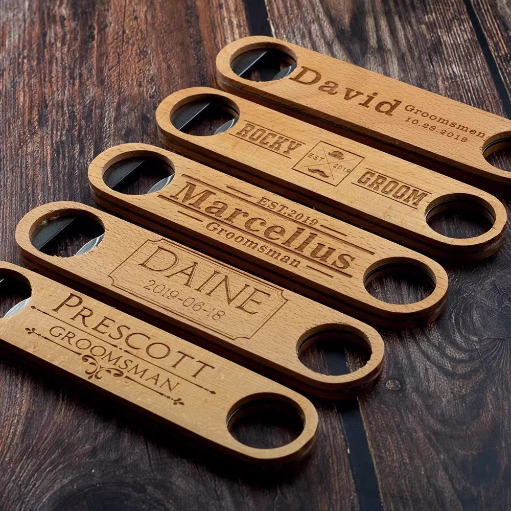 Woodworking Logos - Abridor de garrafas de cerveja personalizado