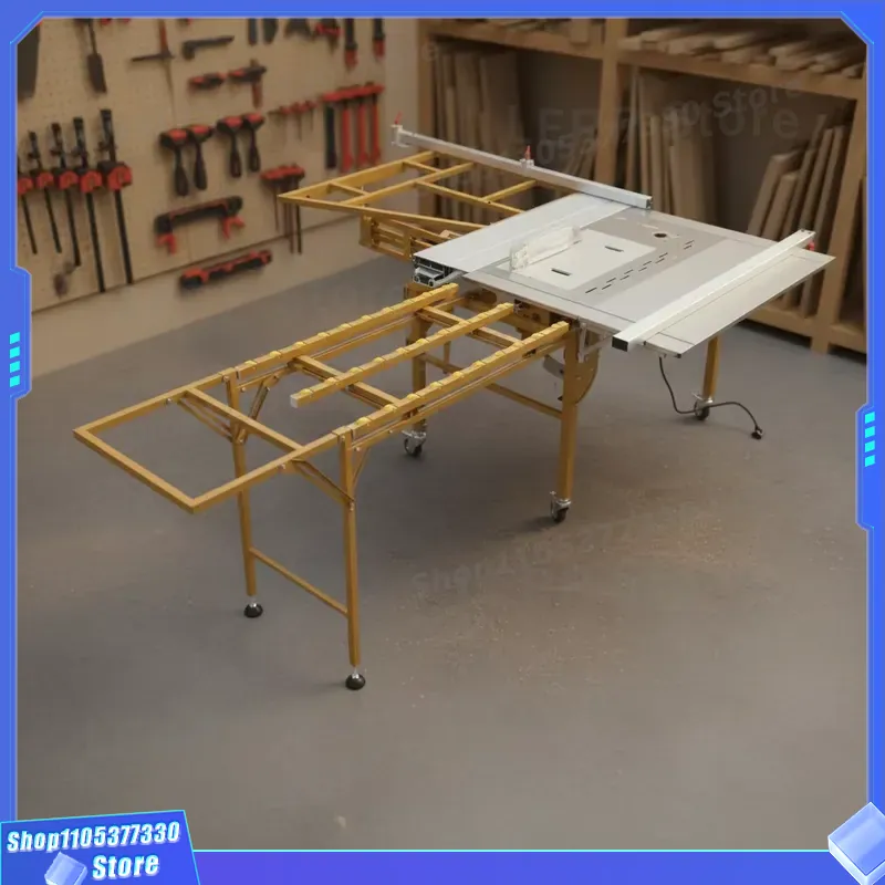 Woodworking Workshop Design - Serra de Mesa Deslizante Portátil para