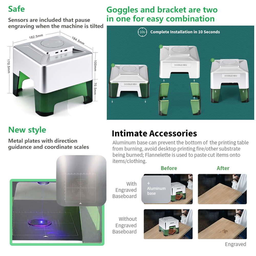 Mini Gravador a Laser 3W Portá - Woodworking Logos avaliação e preço